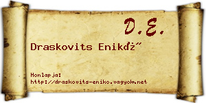 Draskovits Enikő névjegykártya